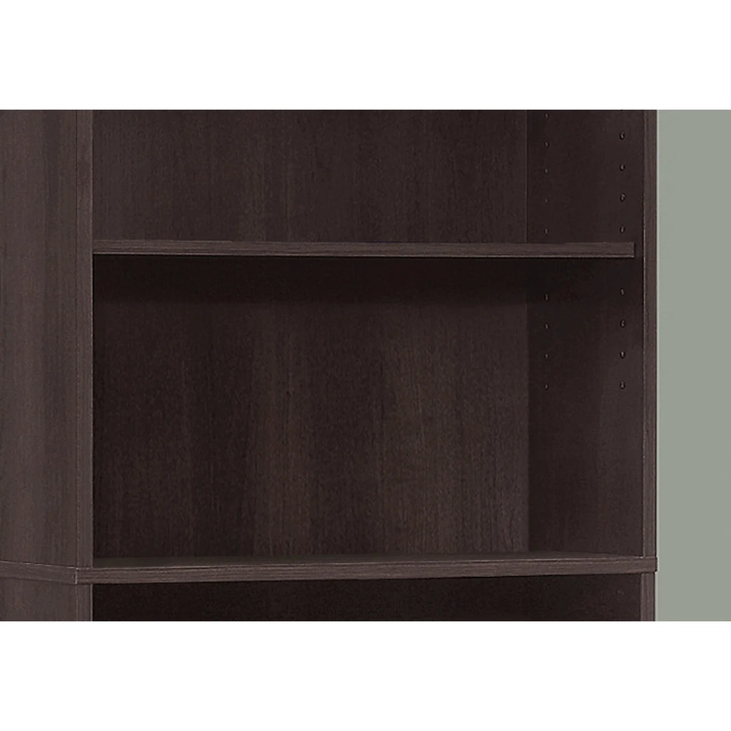 Monarch Specialties Bookshelf, Bookcase, 6 Tier, 72"H, Office, Bedroom, Brown Laminate, Transitional