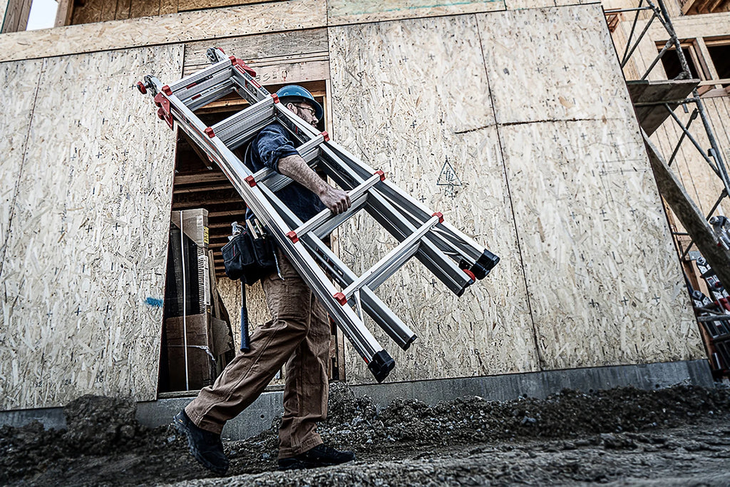 Little Giant Ladders Velocity 22-ft Multi-Position Ladder, Aluminum, 300 lb Capacity, Telescoping, A-Frame, Extension, with Wheels and Slip-Resistant Feet