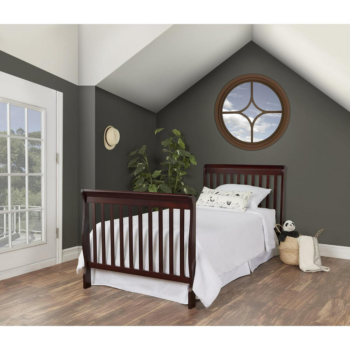 Dream On Me Aden 4-in-1 Convertible Mini Crib Espresso
