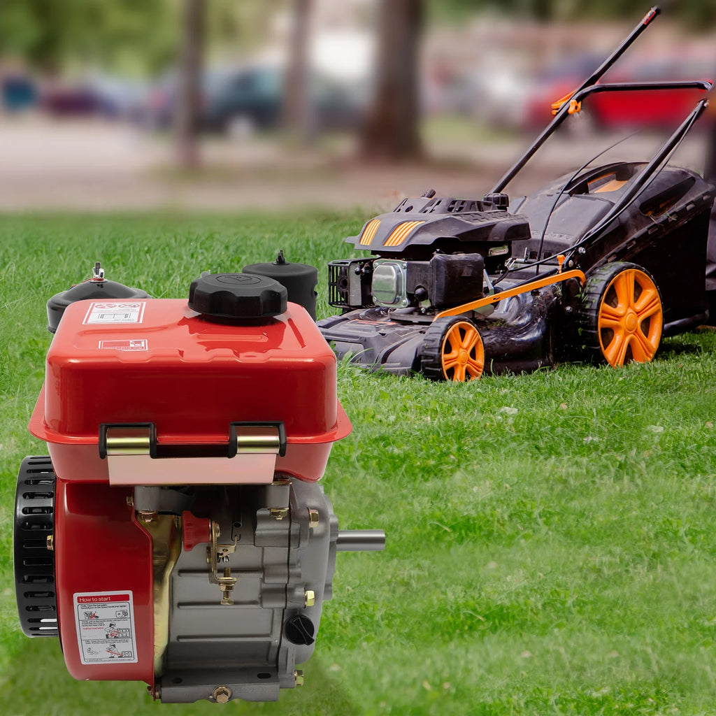 Peakora 4-Stroke 3-Horsepower Single-Cylinder Diesel Engine Recoil Start System Diesel Motor for Go Cart Mini Bike Chipper Log Splitter Lawn Mower Cement Mixer (Red)
