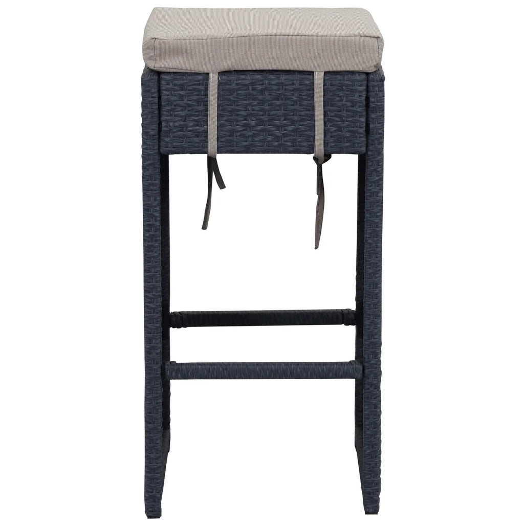 SAFAVIEH Outdoor Collection Sanders Outdoor Bar Set Titanium/Sand
