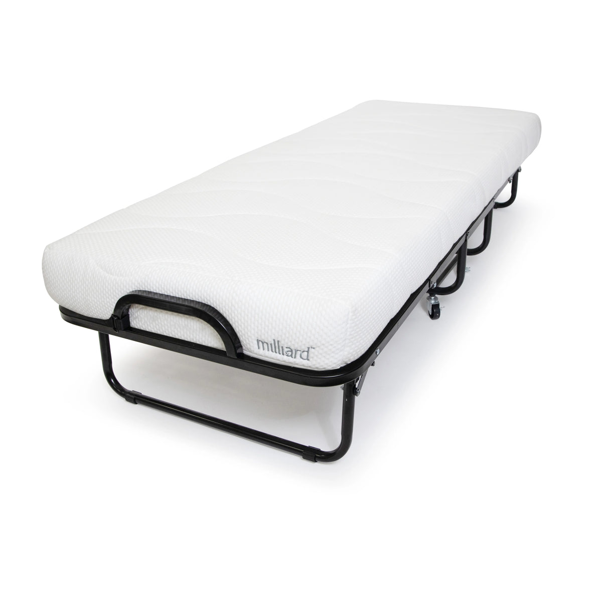 Milliard Diplomat Adjustable Size Modern Folding Bed with Memory Foam Mattress