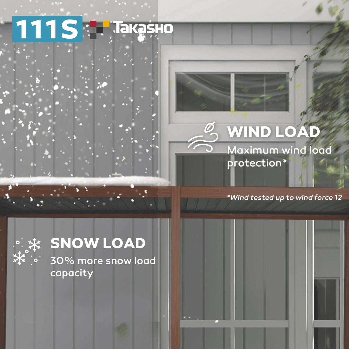 Mirador 10'x 10' 111S Outdoor Aluminum Pergola w/ Adjustable Rainproof Louver for Garden, Patio, Backyard, Takasho/Wood Grain