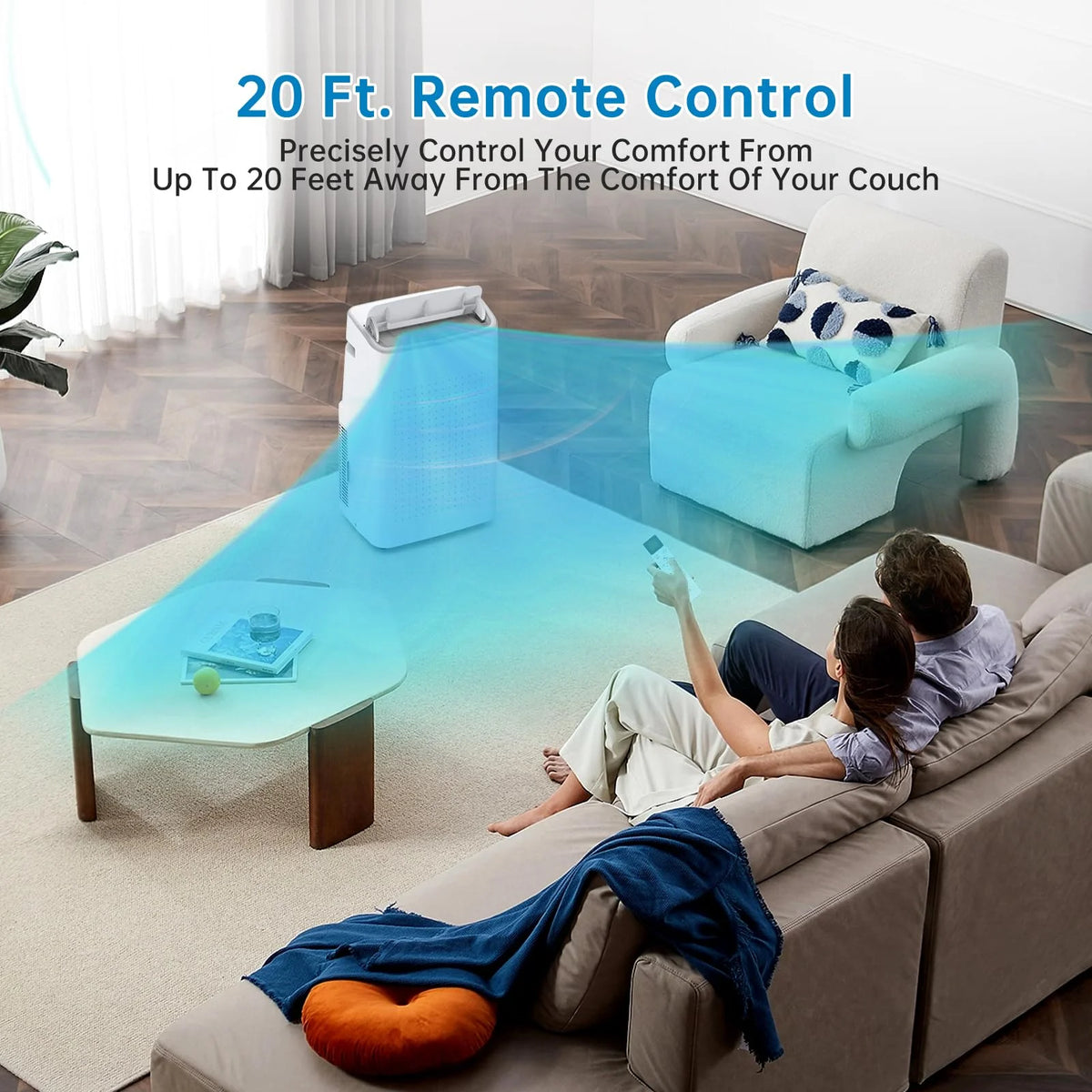 TROPOW 15,000 BTU Portable Air Conditioners, Cools up to 800 Sq.ft, Portable AC Built-in Cool with Dehumidifier and Fan Modes, Remote Control and Installation Kits, < 50dB, White