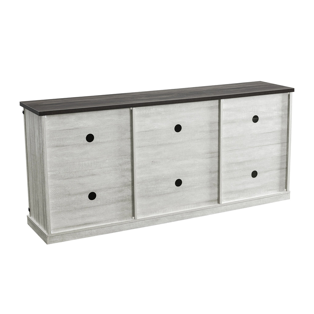 FESTIVO Farmhouse TV Stand for 75" TV, Entertainment Center, Sliding Barn Door TV Stand, 68 inch TV Console Table, Home Living Room Media Console with Adjustable Shelf - Off White