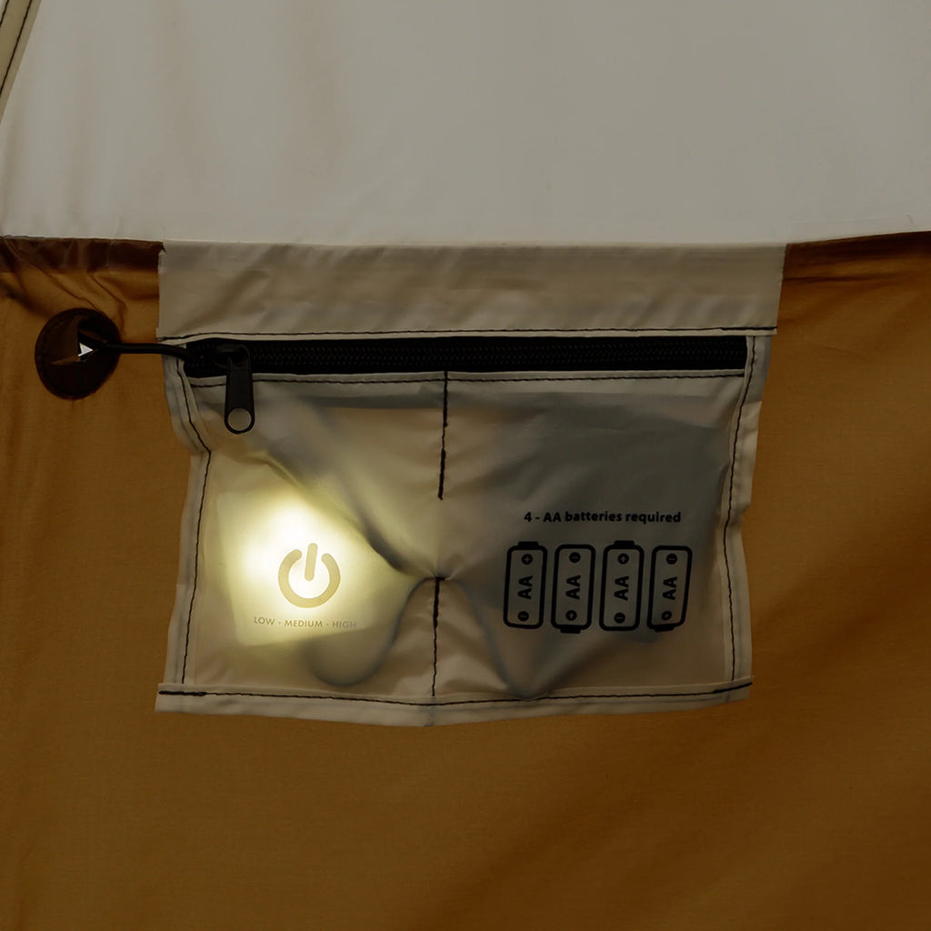 Ozark Trail 15' x 15' 8-Person Bell Tent with String Lights, 22.57 lbs