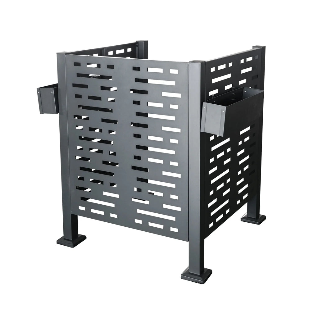 Metal AC Unit Privacy Fence Cover Panel - Outdoor Air Conditioner Hide Fence for Concealing HVAC Units