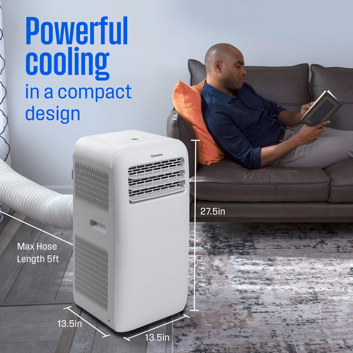 Westinghouse 12,000 BTU Portable Air Conditioner & Dehumidifier with Remote & Smart App, up to 550 Sq Ft