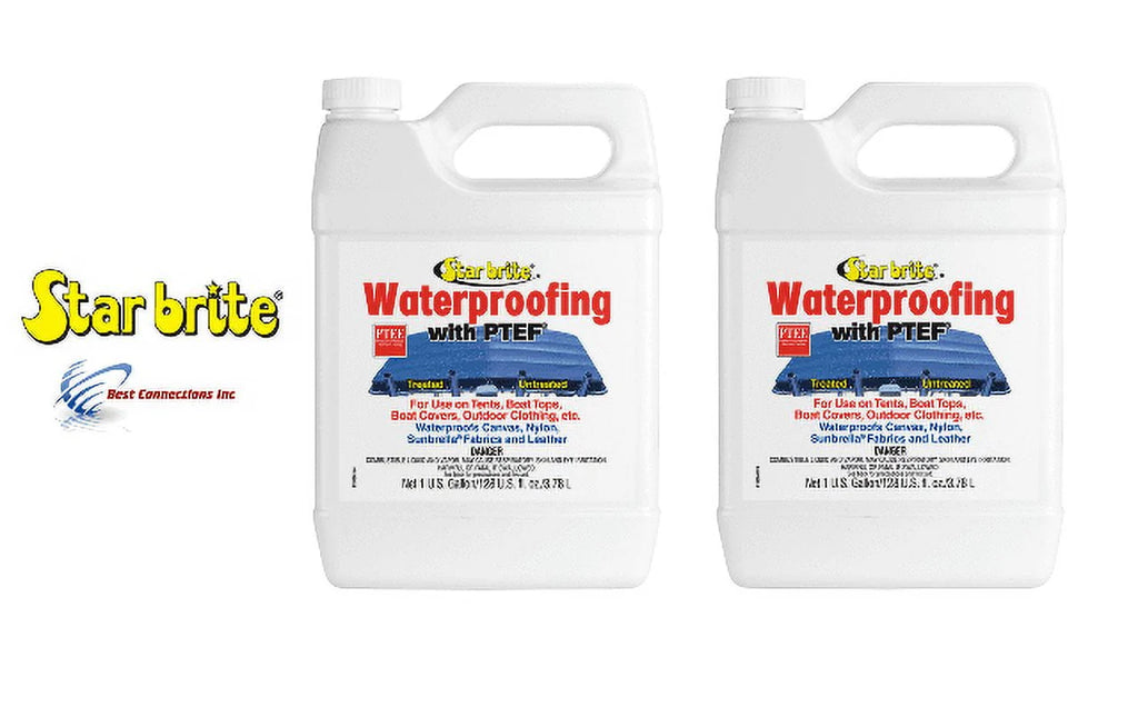 2 Pack Star Brite 81900 Fabric Waterproofing w/ PTEF Tent Boat Cover 2 Gal Total