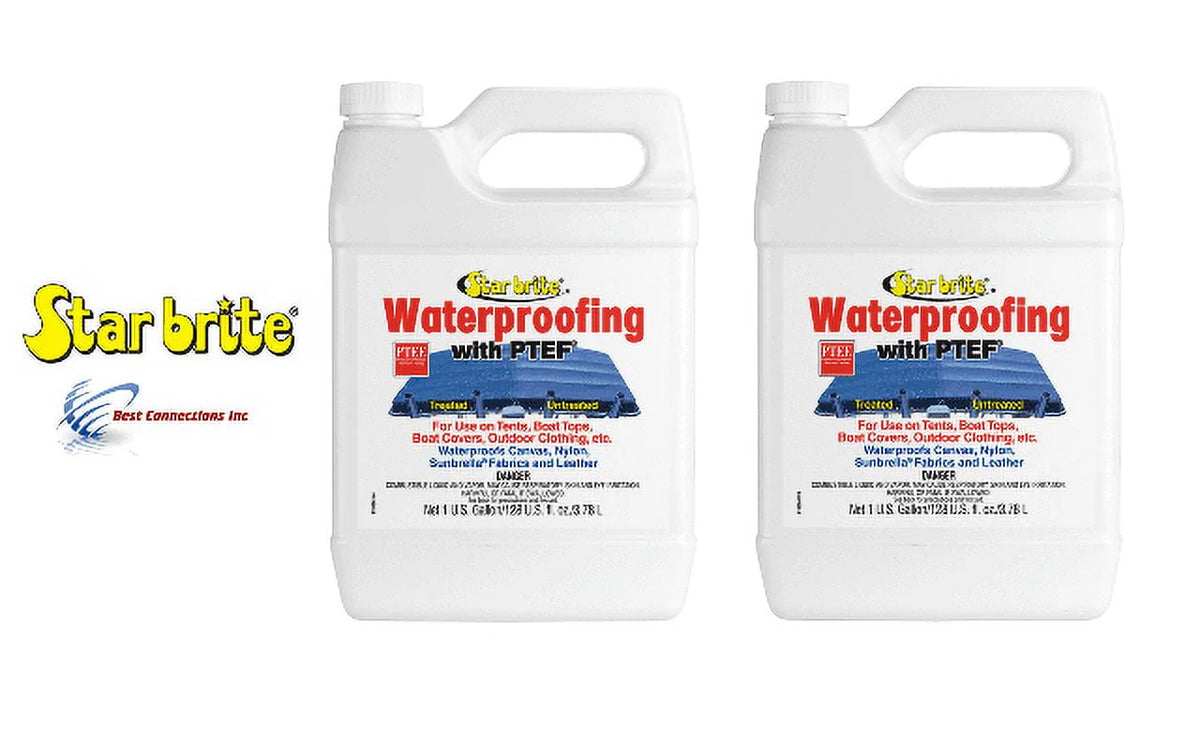 2 Pack Star Brite 81900 Fabric Waterproofing w/ PTEF Tent Boat Cover 2 Gal Total