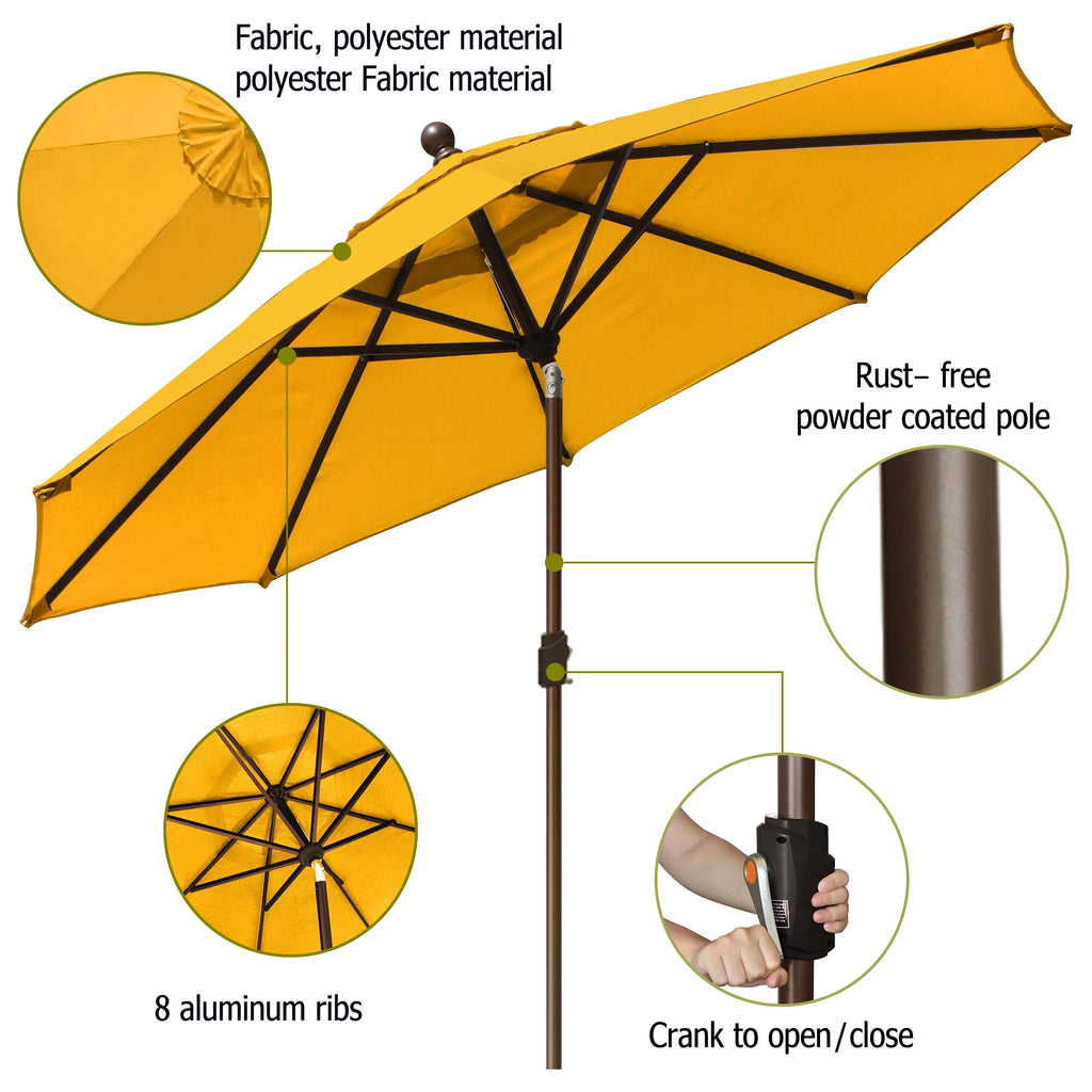 EliteShade 9Ft Market Umbrella Patio Outdoor Table Umbrella��Teal��