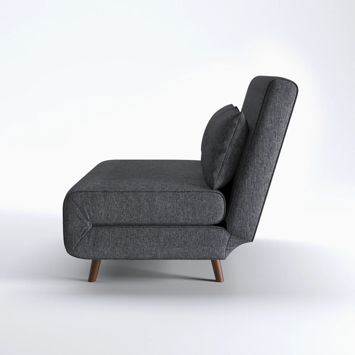 A&D Home Haru 40" Convertible Futon Chair, Linen Beige