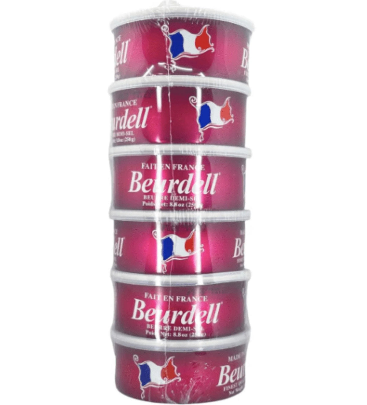Beurdell Canned French Butter �M?100% Natural Salted Pasteurized Real Butter | Long Shelf Life Emergency Survival Food | Great for Cooking, Baking, RV & Camping | Pull Top Lid | Pack of 24 | France