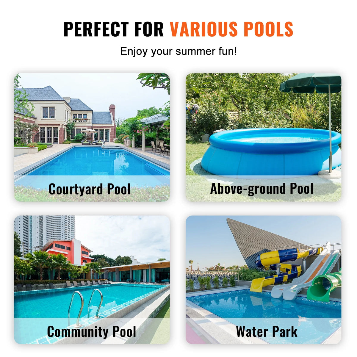 KFFKFF 12" Sand Filter Pump, 3000 GPH with 1/2 HP Pool Pump for Above Ground Pools & SPA System, 110V Swimming Pool Pump with Filter Basket, 6-Way Multi-Port Valve & Timing function