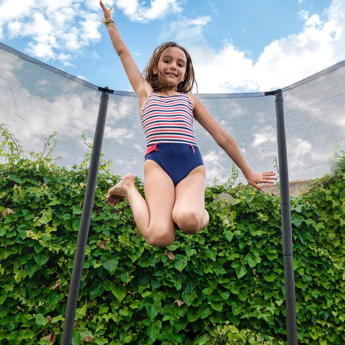 Maxkare 8FT Trampoline with Enclosure & Ladder for Adults & Kids Indoor Outdoor Play, 264 LBS Capacity