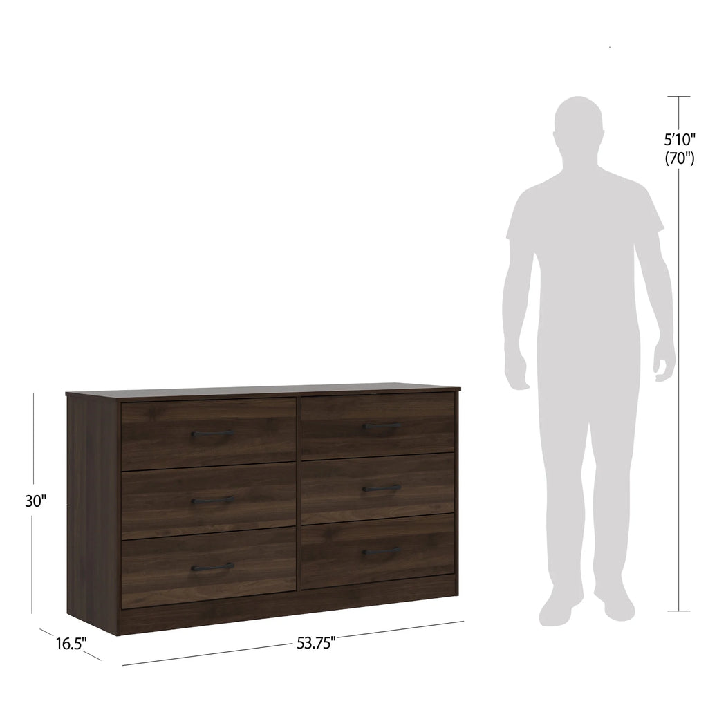 Mainstays Ardent 6 Drawer Dresser, White