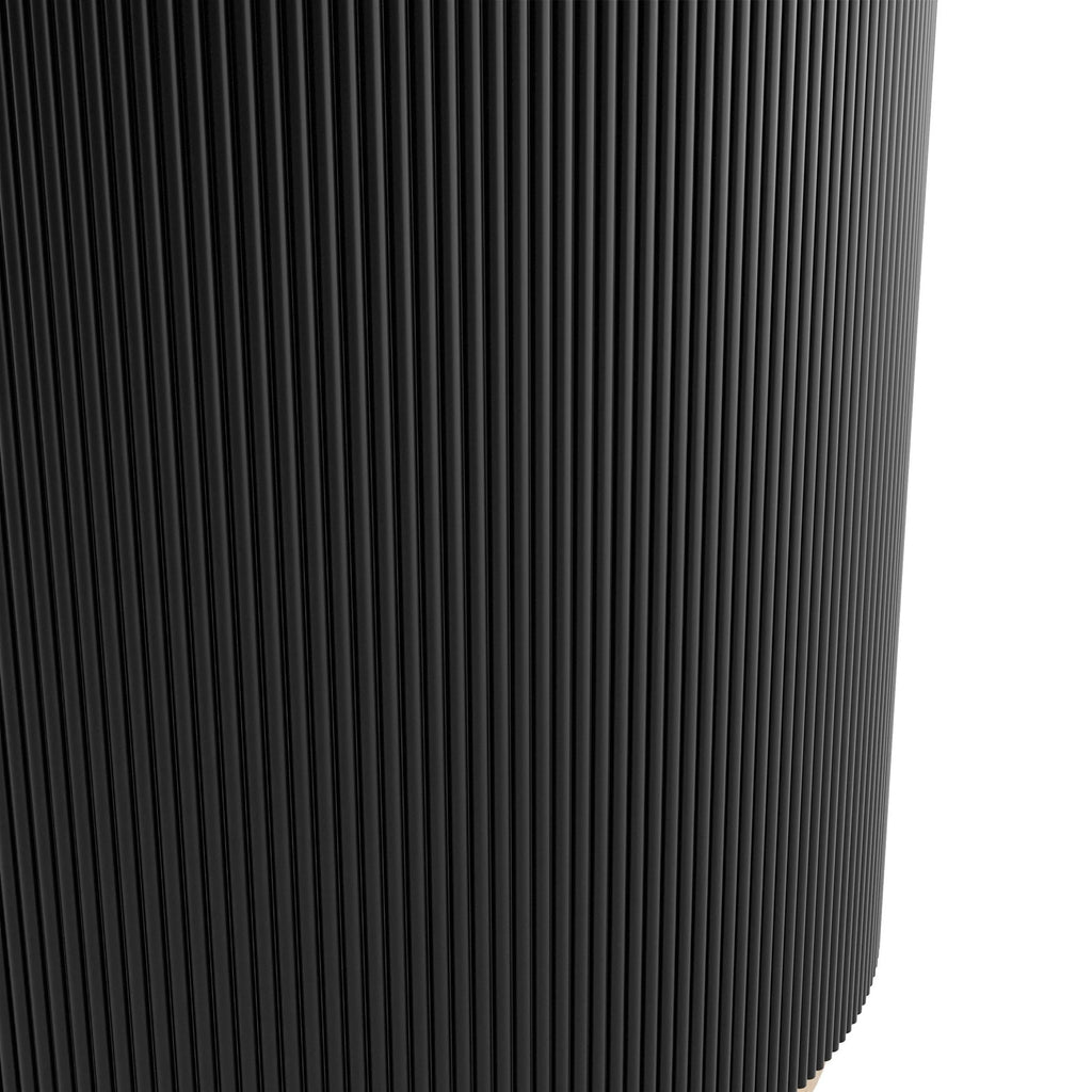Furniture of America Jaine 54" Round Indoor Dining Table, Black and White