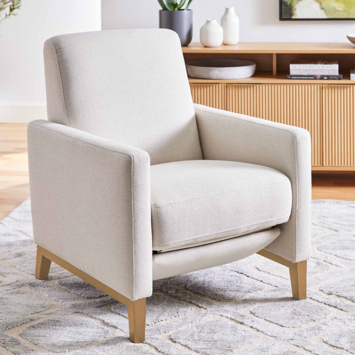 Better Homes & Gardens Reading Push Back Recliner, Olive