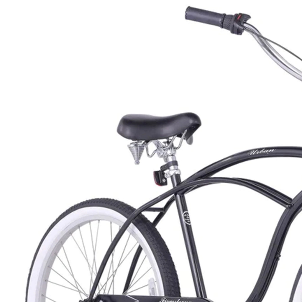 Firmstrong Urban Man 3-Speed Men's 26 Inch Beach Cruiser Riding Bike, Black