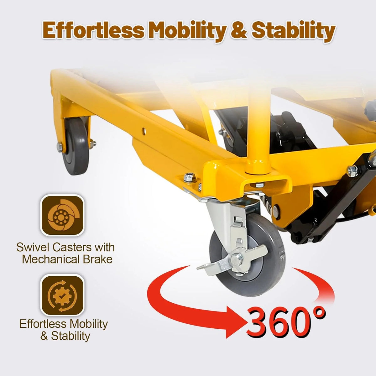 Hydraulic Lift Table Cart 500 lbs Manual Double Scissor Lift Table 50"