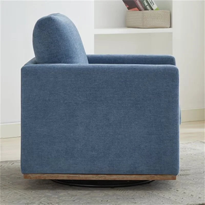 Swivel Accent Chair, Modern Chenille Upholstered Lounge Chair Armchair with 360 Degree Swiveling Base, Leisure Club Chair Comfy Accent Single Sofa Chair for Nursery Bedroom Living Room, Taupe