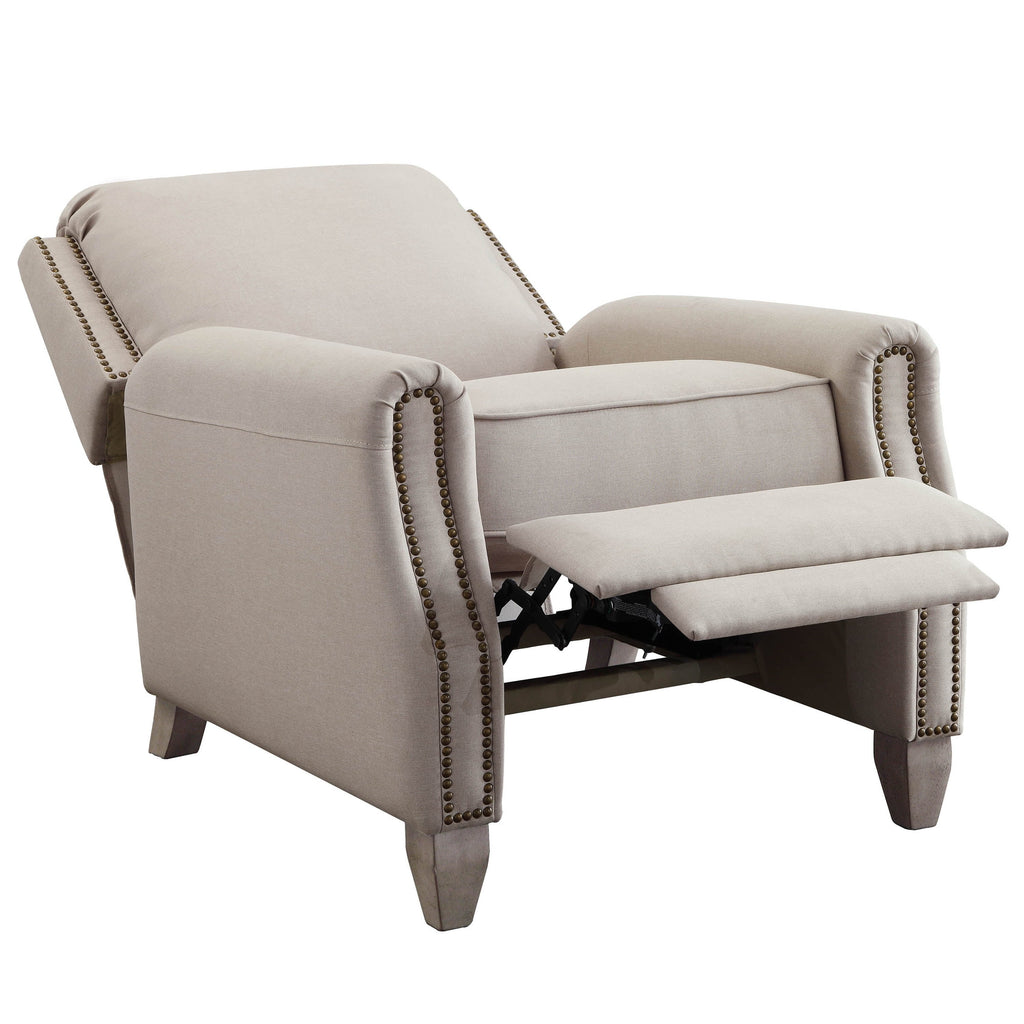 Better Homes and Gardens Pushback Recliner, Taupe Fabric Upholstery