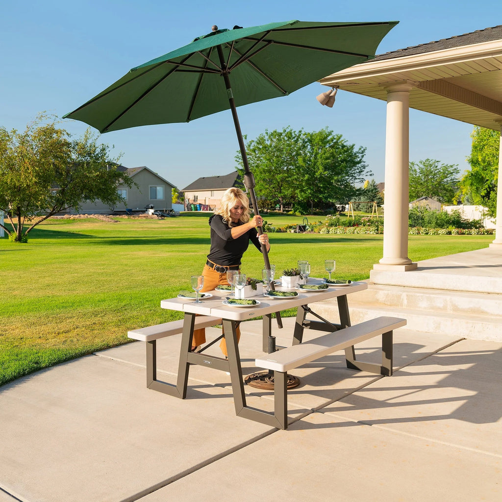 Lifetime 6-Foot W-Frame Desert Sand - HDPE Folding Picnic Table (60364)