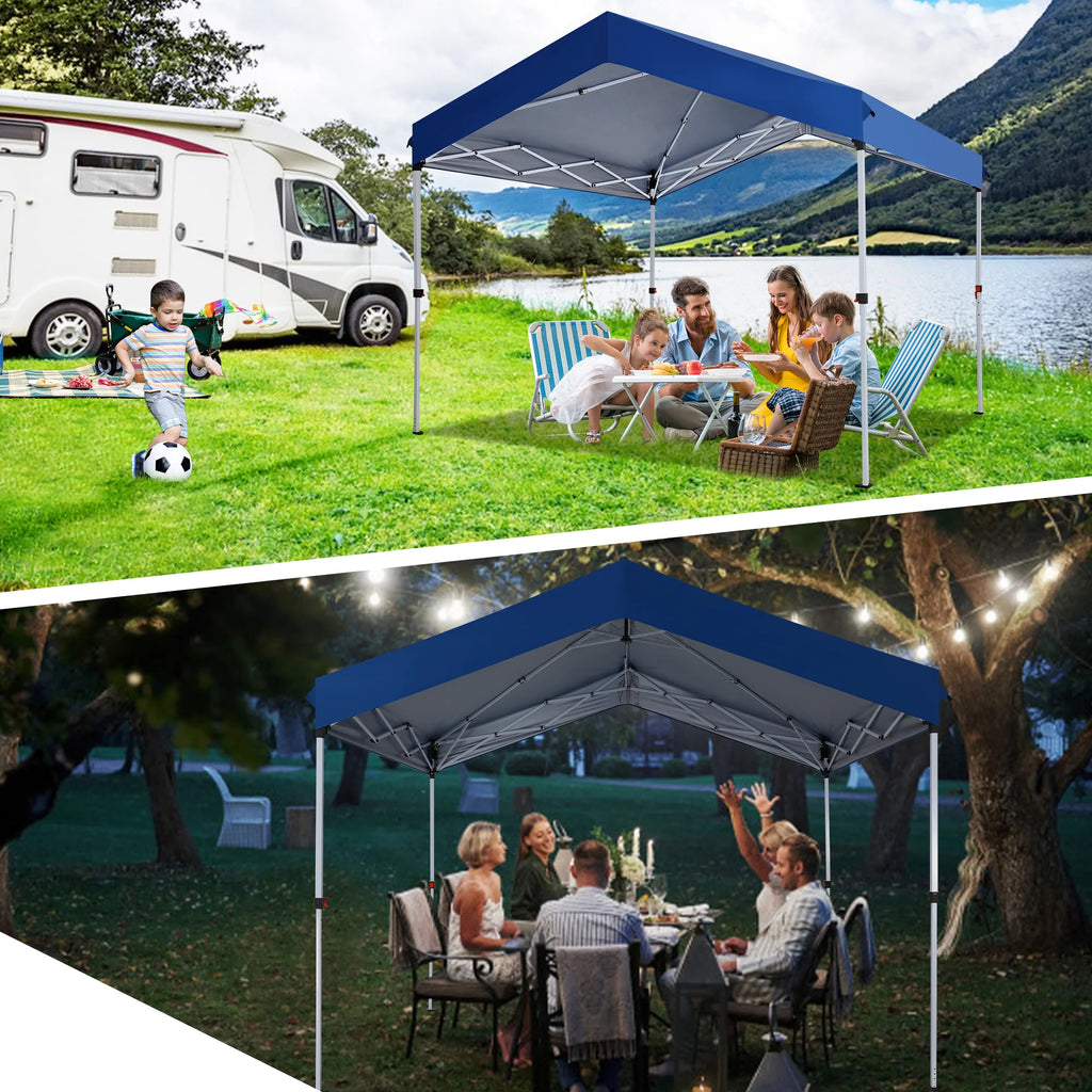 Hoteel Carport Canopy 10x20 Pop Up Shelter with Instant 1-Button Push Center Lock, UV Resistant All-Weather Cover with 2 Sidewalls, Heavy Duty Waterproof Canopy Tent for Cars, Trucks, Boats, White