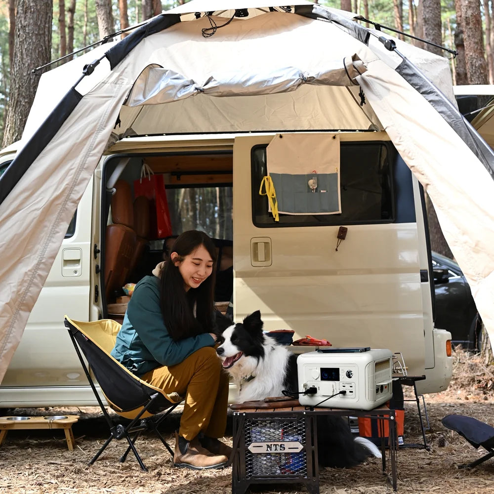 ALLPOWERS Beige R600 Portable Power Station 600W, 299Wh LiFePO4 Battery, Wireless Charging, Solar Generator Charger for Camping, Home Backup, Emergency, off-Grid, Power Outage