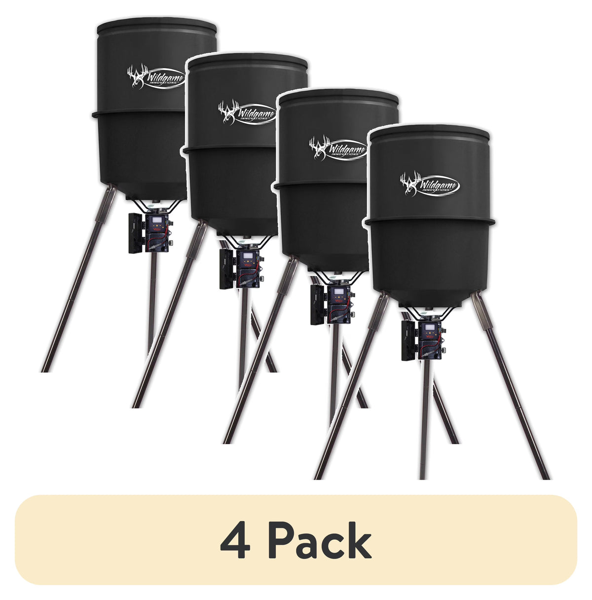 WILDGAME INNOVATIONS Quick-Set 225 lb Game Feeder with Digital Timer | Durable Tripod Corn/Pellet Hunting Feeder with 1-4 Available Feed Times & 30-feet Radius
