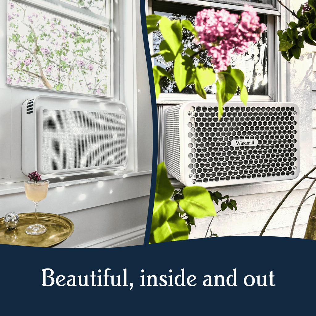Windmill 8,000 BTU Inverter Window Air Conditioner with WhisperTech - Ultra-Quiet & Smart, Cools up to 350 Sq. Ft. - #1 Easy Install, App/Wi-Fi, Voice-Enabled, Remote Control, Energy Star