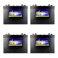 4 Pack, 48V - 12 Volt Golf Cart Batteries - Crown Battery T-1275 Club Car EzGo