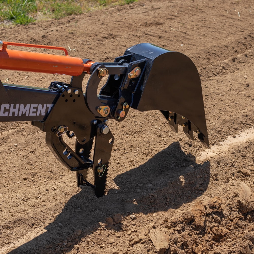 Titan Attachments Skid Steer Fronthoe 24" Bucket and Thumb, Excavator Attachment Bobcat Loader