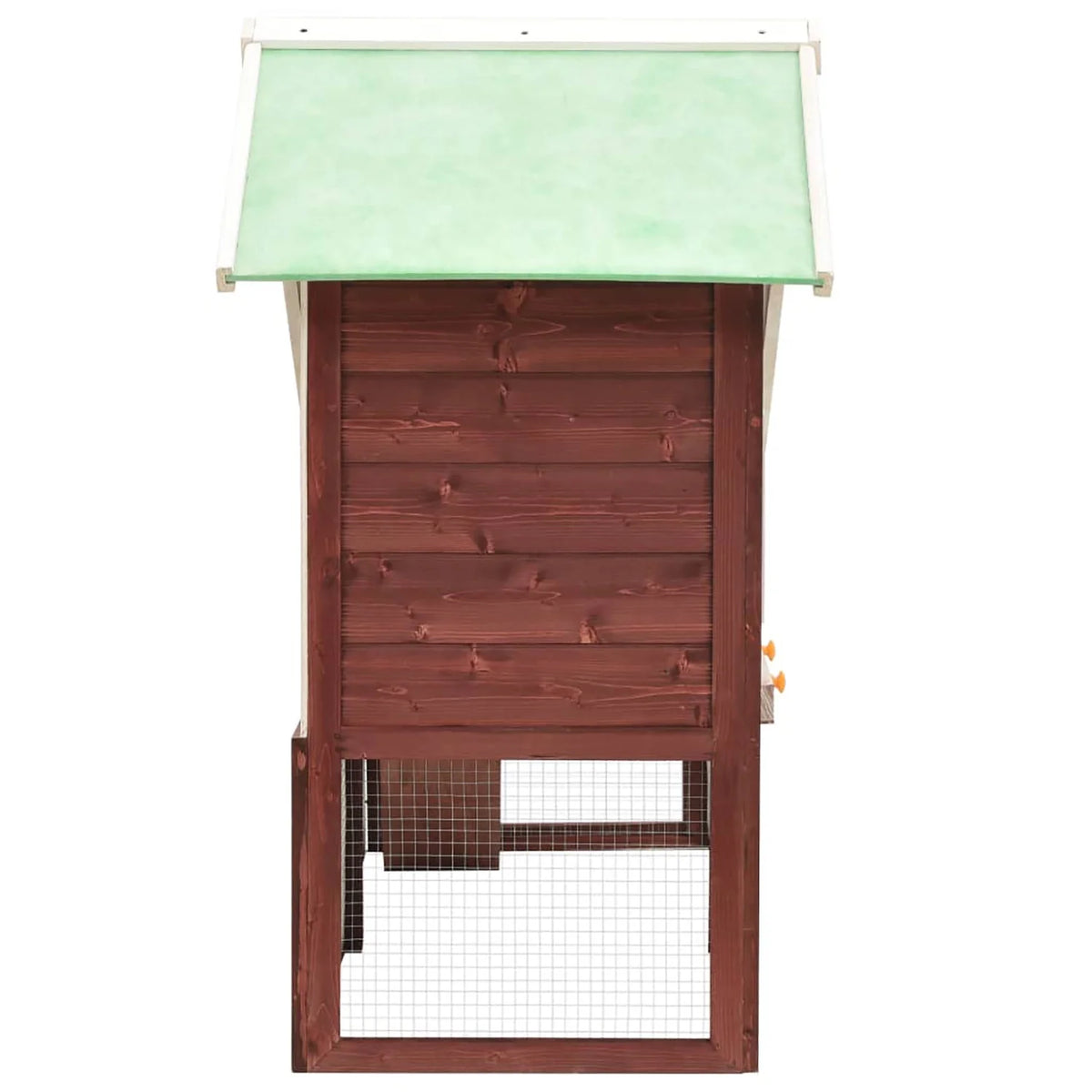 Pefilos 55" 2 Story Rabbit Hutch with Ramp, Tray, Wood Bunny Cage Poultry Chicken Coops, Beige