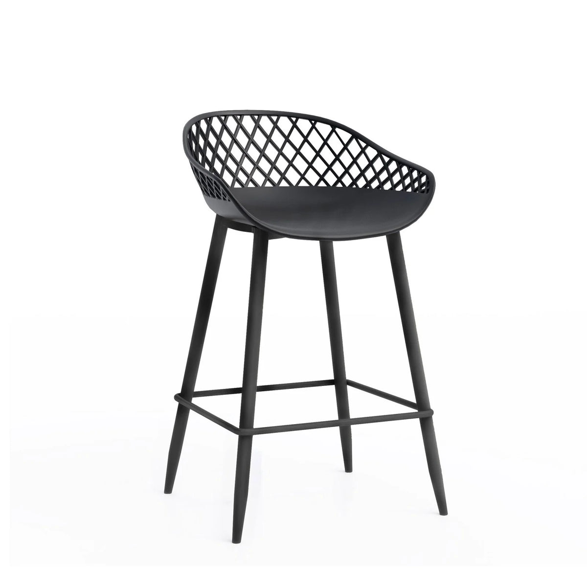 Kurv Indoor and Outdoor Counter Stool - Aloe Green - Set of 2
