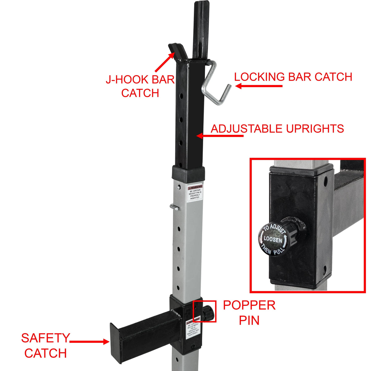 Valor Fitness BD-8 Heavy-Duty Independent Squat Stands