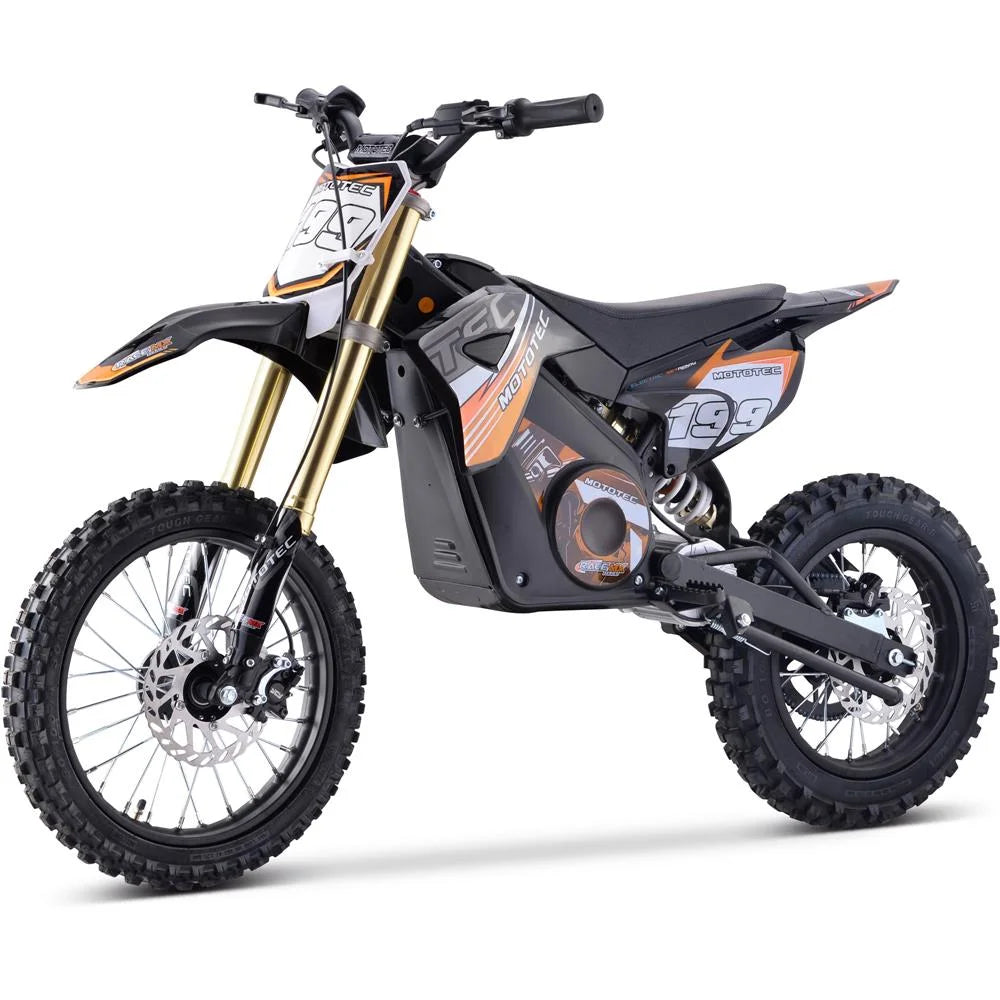 MotoTec 48v Pro Electric Dirt Bike 1800w Lithium Orange