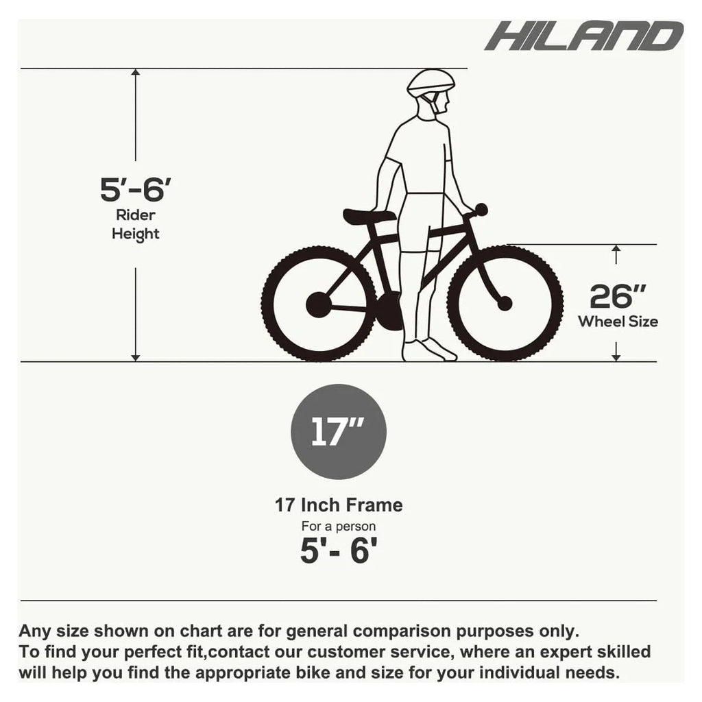 Hiland Mountain Bike, Multi-Spokes,Shimano 21 Speeds Drivetrain,Aluminum Frame 26 inch Wheels, Men's MTB Bicycle, White