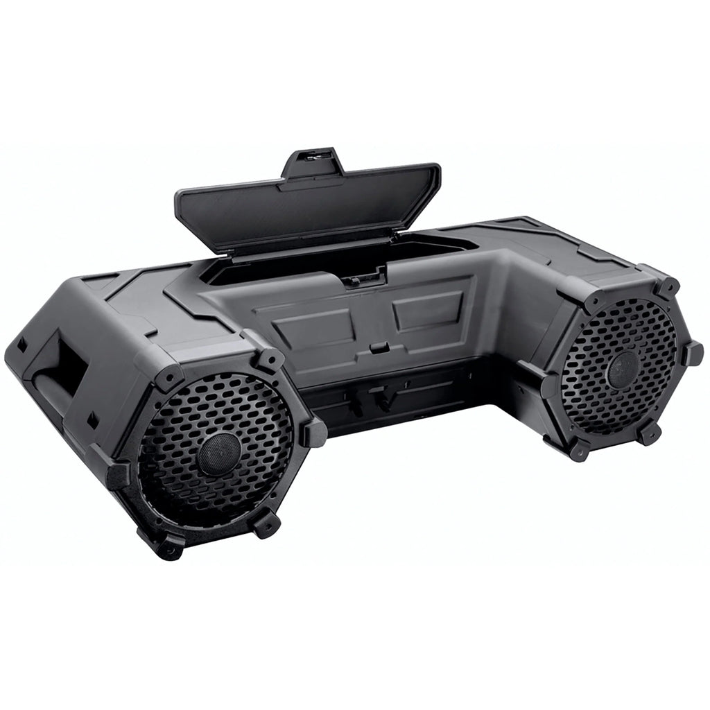 Planet Audio PATV85 ATV UTV Speaker System - 8 Inch Full Range Speakers, 1.5 Inch Tweeters, IPX5 Weatherproof, Bluetooth Audio, Built-in Amplifier, Built-in LED Lightbar, Hook Up To Stereo