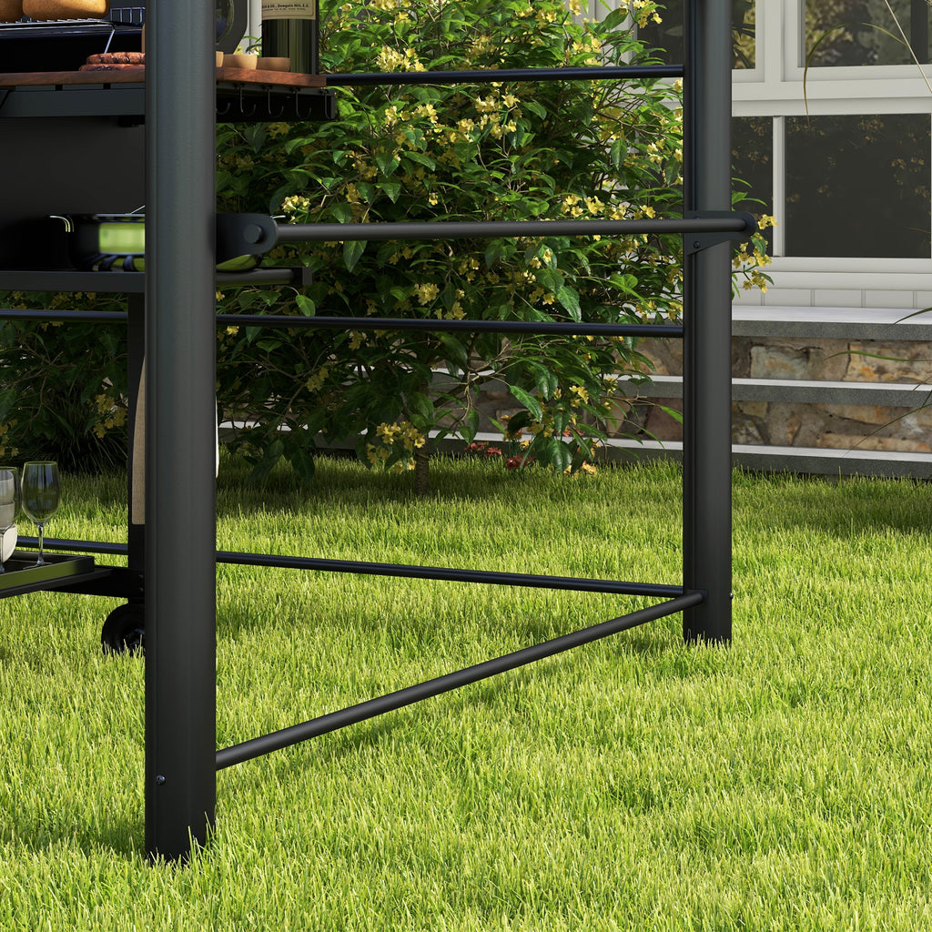 Outsunny 8' x 5' Grill Gazebo Shelter with Vented PC Roof, Side Shleves