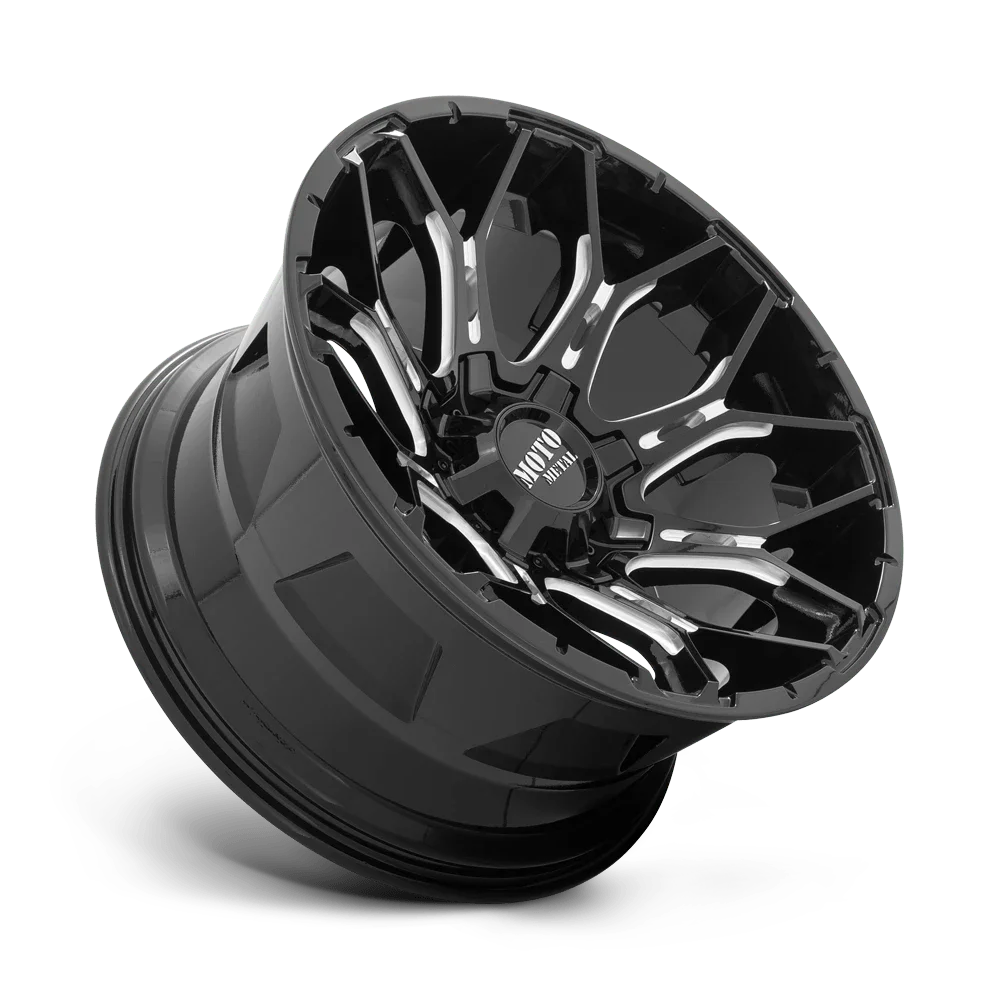 Moto Metal Mo808 Sniper 20X9 6X135/6X139.7 0Et 125.1Cb Gloss Black Milled Wheel