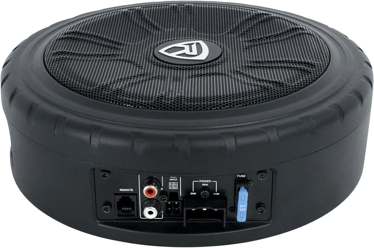 Rockville WHEEL OF BASS 8" Slim Under-Seat Powered Truck/Car Audio Subwoofer Sub