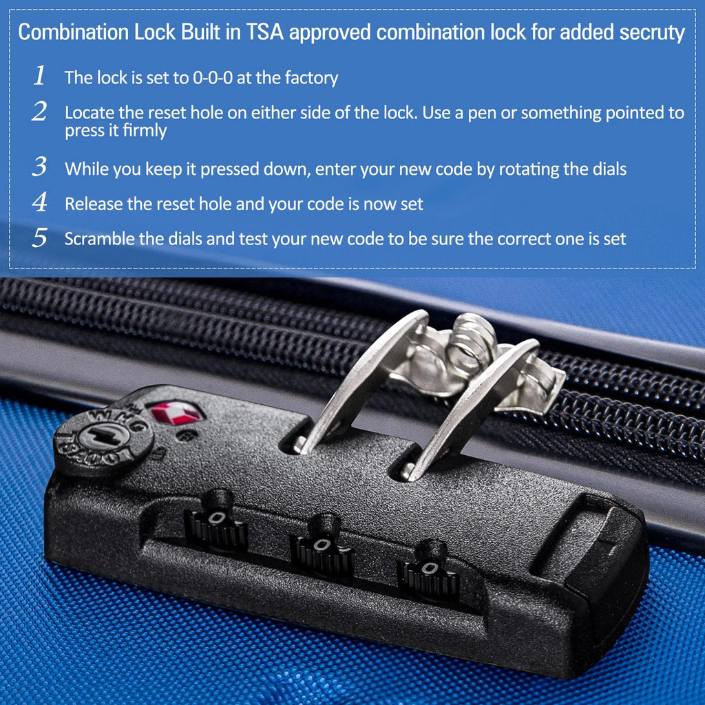 3 Piece Luggage Set Hardside Spinner Hardshell Suitcase with TSA Lock 4-Wheel Upright Luggage for 360 Degree Movement (20/24/28), Purple