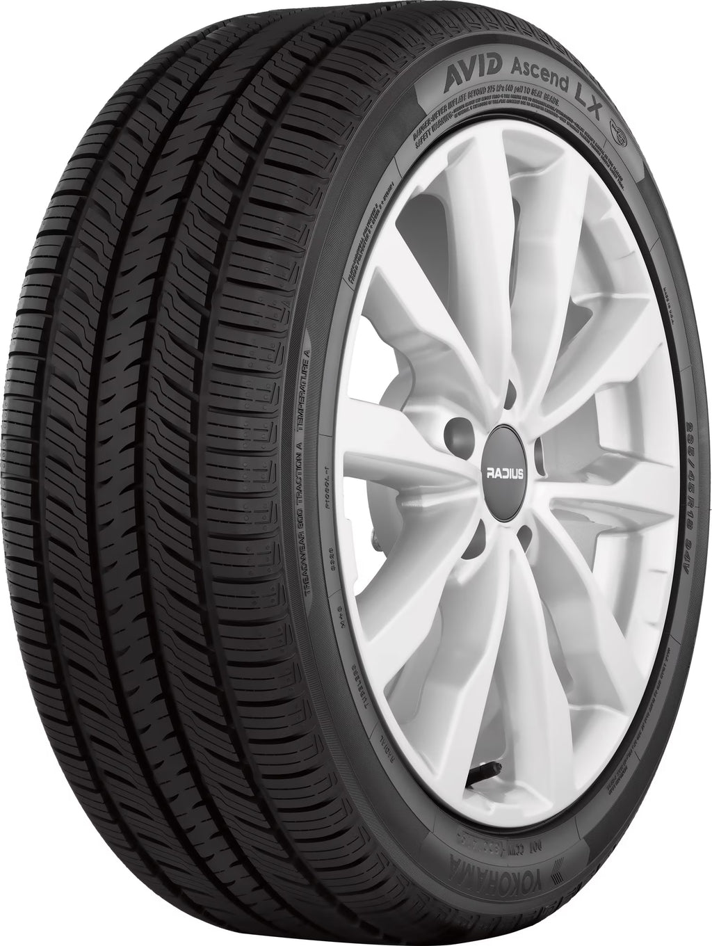 Set of 4 Yokohama Avid Ascend LX 235/60R18 103H Tires 2356018 235 60 18