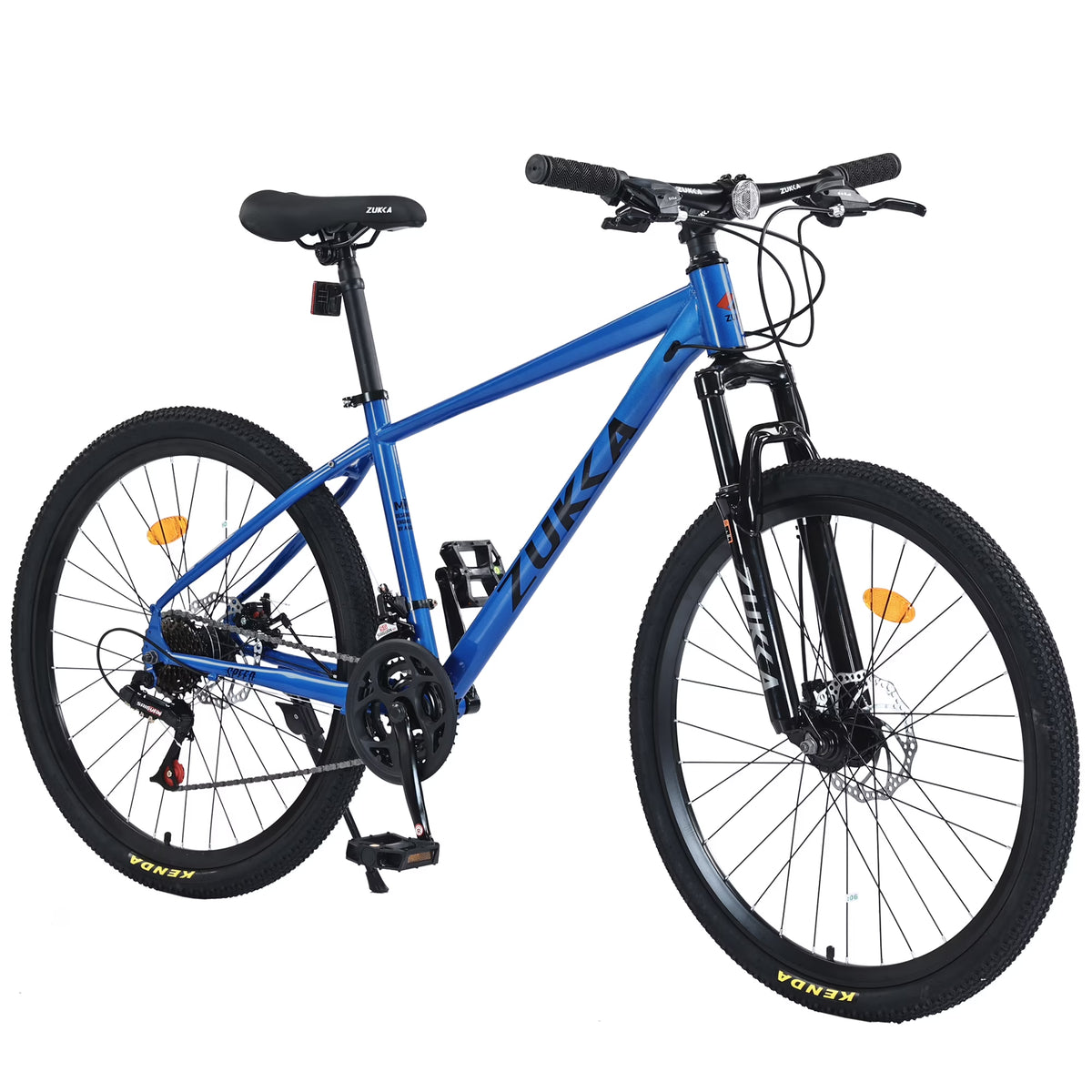 Aukfa 26" Mountain Bike for Men/Women,24 Speed Adult Bicycle Suspension Fork,Fits Riders 5'4" - 6'2"Red
