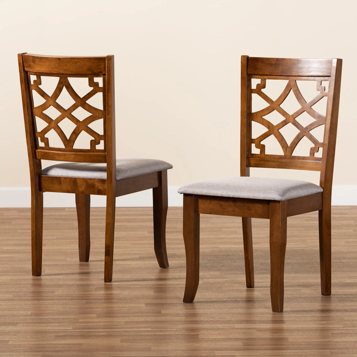 Baxton Studio Mael Dining Chair, Set of 2, Grey