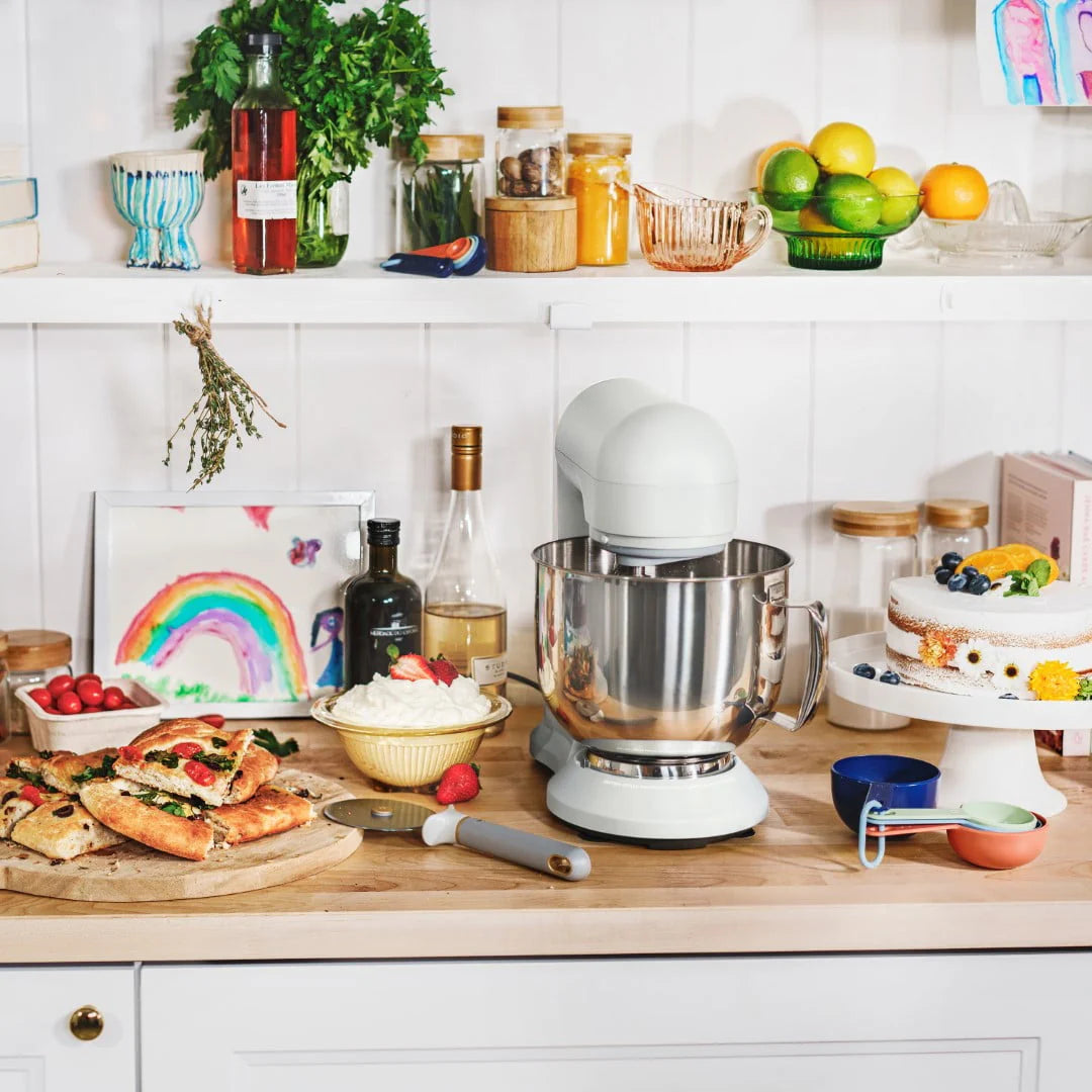 Beautiful 5.3 qt Stand Mixer, Lightweight & Powerful with Tilt-Head, White Icing by Drew Barrymore