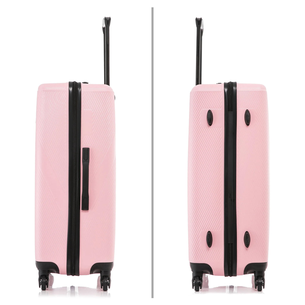 DUKAP Discovery 28" Hardside Lightweight Luggage with Spinner Wheels, Handle and Trolley, Pink