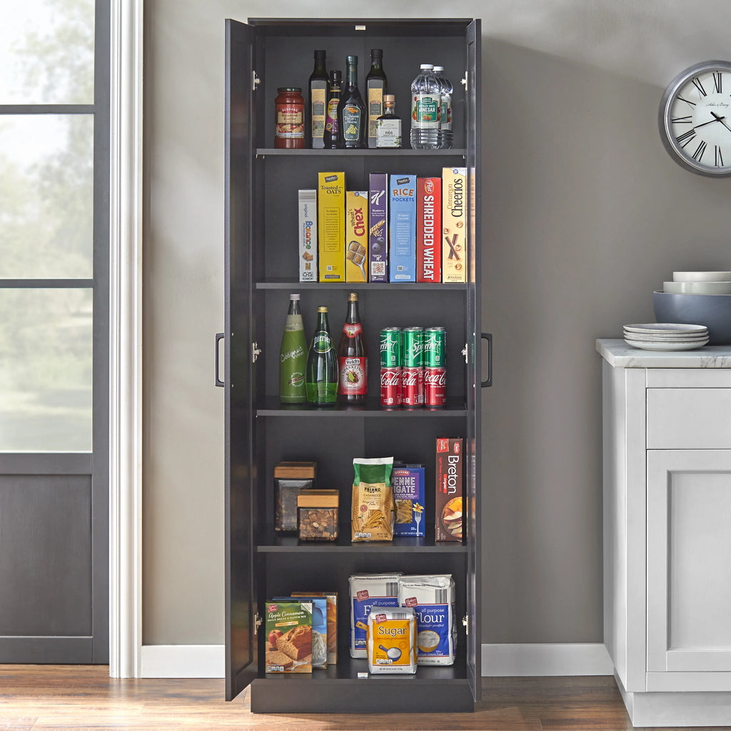TMS Fletcher Modern Farmhouse Kitchen Pantry Cabinet, White Finish