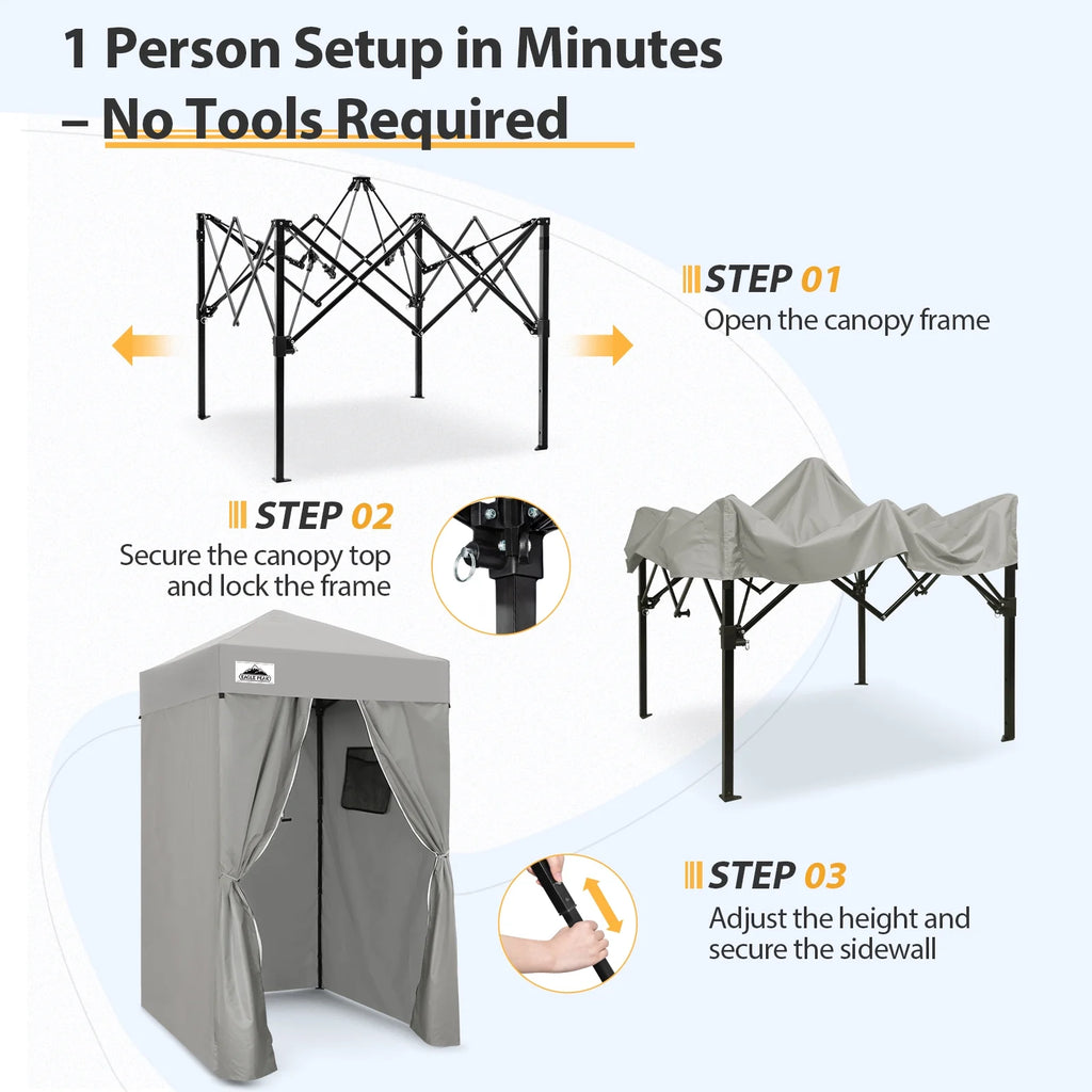 EAGLE PEAK Flex Ultra Compact 4 ft x 4 ft Pop-up Changing Room Canopy, Portable Privacy Cabana